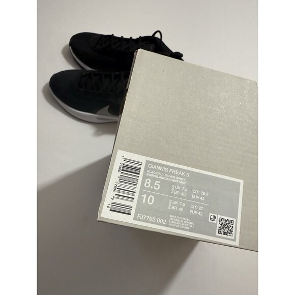 New Men’s Size 8.5 - Nike Giannis Freak 6 Black White FJ7792 002 main image 5